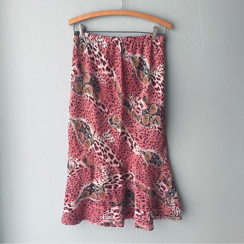 David’s Designs | 90s Y2k Sheer Mixed Print Mermaid Fairy Midi Skirt - Picture 2 of 9